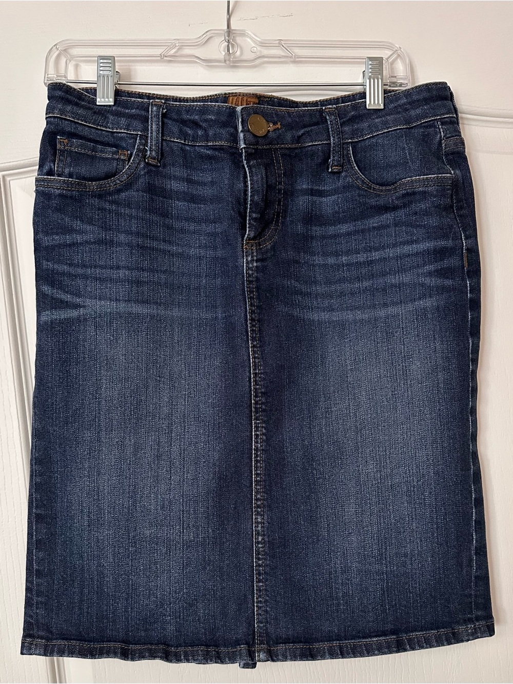 Kut from the Kloth Dark Blue Jeans Skirt